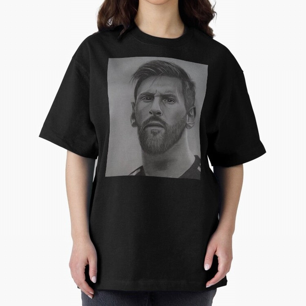 Messi Focused Portrait Art Classic T-Shirt Relive FIFA World Cup 2026 Group Stage Featuring Neymar, Haaland and Cristiano Ronaldo, France Energy, Championship Spirit, Famous Goals, Roaring Crowds and International Football Unity; Great for