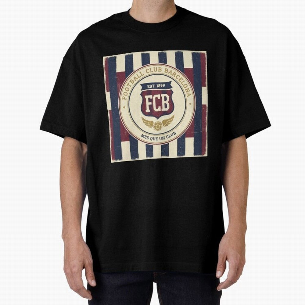 FCB Vintage - Football Fan Design Classic T-Shirt Celebrate Football Heritage in Global Football Passion for FIFA World Cup 2026 Group Stage, Centered on CR7 and Messi, Argentina, France and Brazil, Football History, Final Match Energy, Crowd Noise