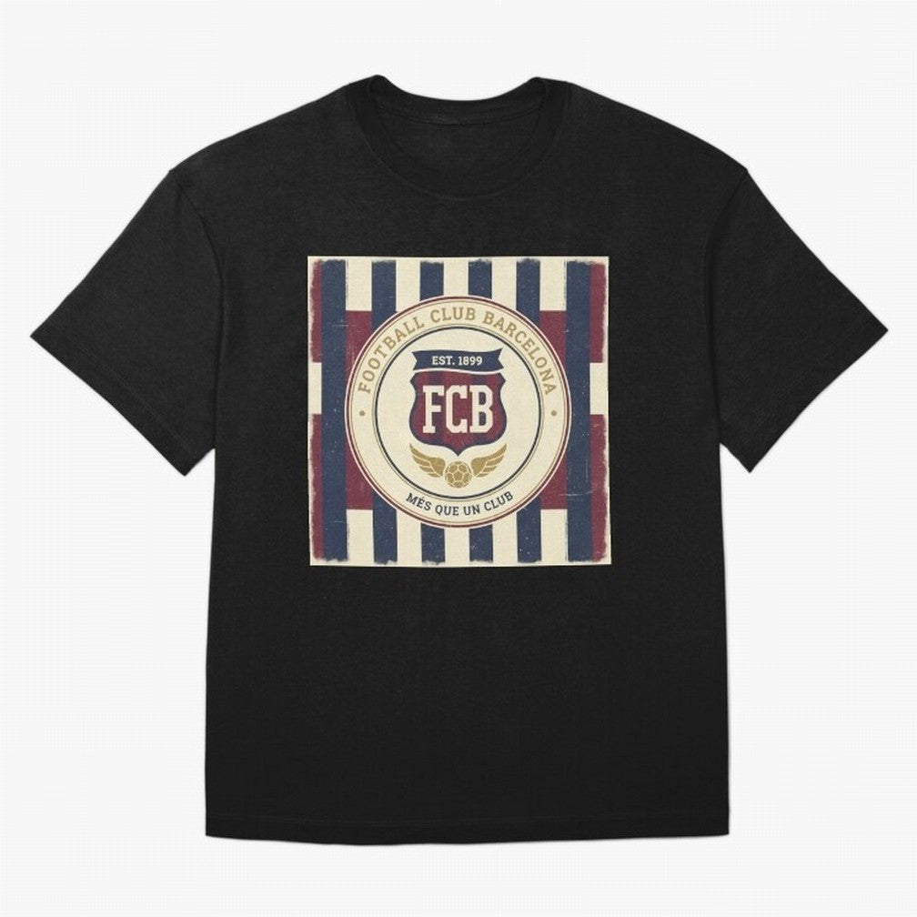 FCB Vintage - Football Fan Design Classic T-Shirt Celebrate Football Heritage in Global Football Passion for FIFA World Cup 2026 Group Stage, Centered on CR7 and Messi, Argentina, France and Brazil, Football History, Final Match Energy, Crowd Noise