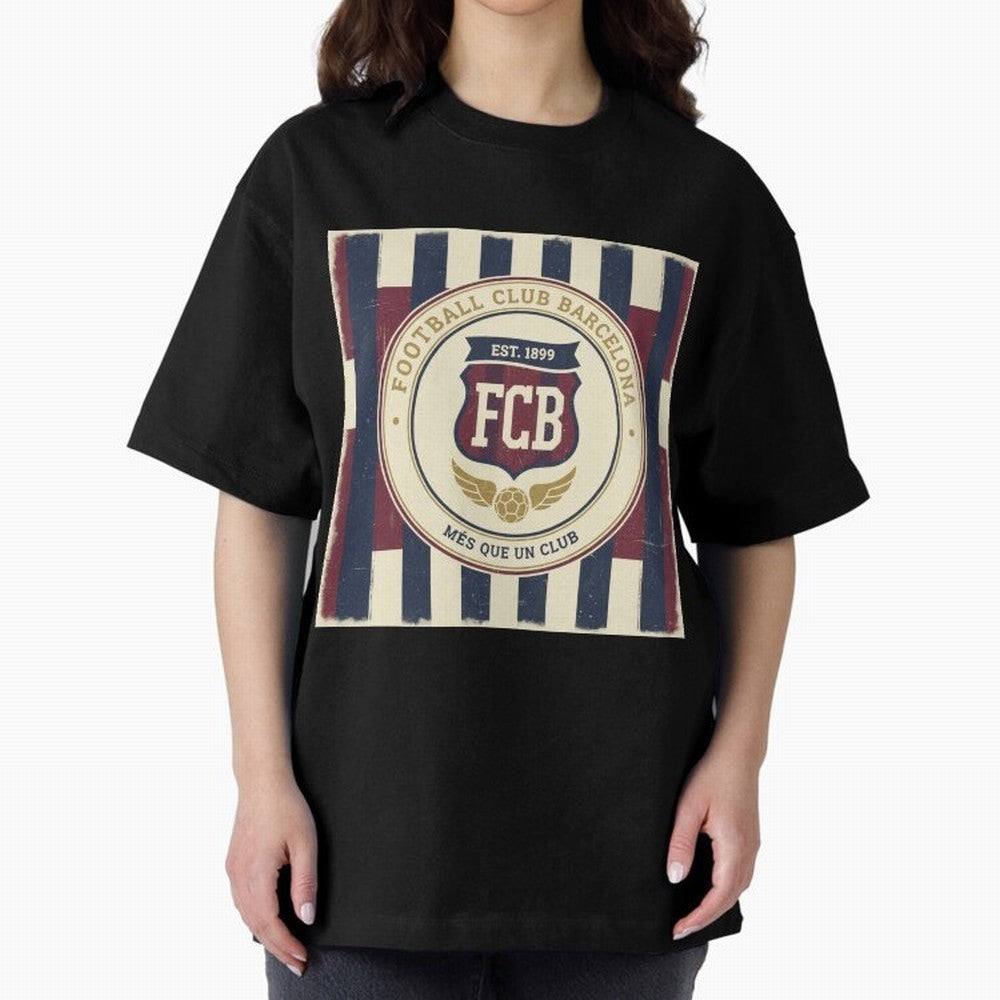 FCB Vintage - Football Fan Design Classic T-Shirt Celebrate Football Heritage in Global Football Passion for FIFA World Cup 2026 Group Stage, Centered on CR7 and Messi, Argentina, France and Brazil, Football History, Final Match Energy, Crowd Noise