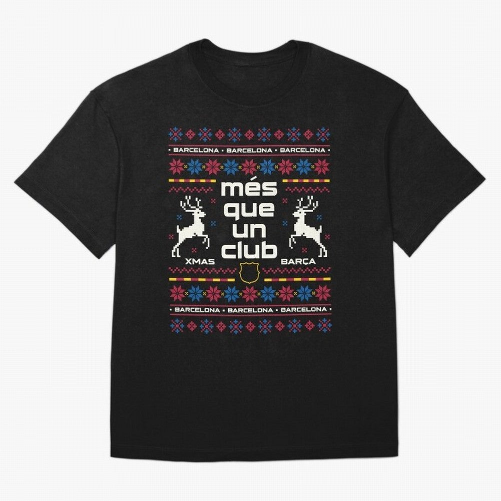 FC Barcelona Christmas Classic T-Shirt Bring a Vintage Feel to Global Football Passion for FIFA World Cup 2026, Celebrating Haaland and Mbappe, Brazil, Vintage Soccer Flavor, Modern Football Stars, National Flags and Final Night Emotion; Great for