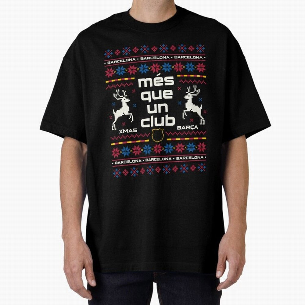 FC Barcelona Christmas Classic T-Shirt Bring a Vintage Feel to Global Football Passion for FIFA World Cup 2026, Celebrating Haaland and Mbappe, Brazil, Vintage Soccer Flavor, Modern Football Stars, National Flags and Final Night Emotion; Great for