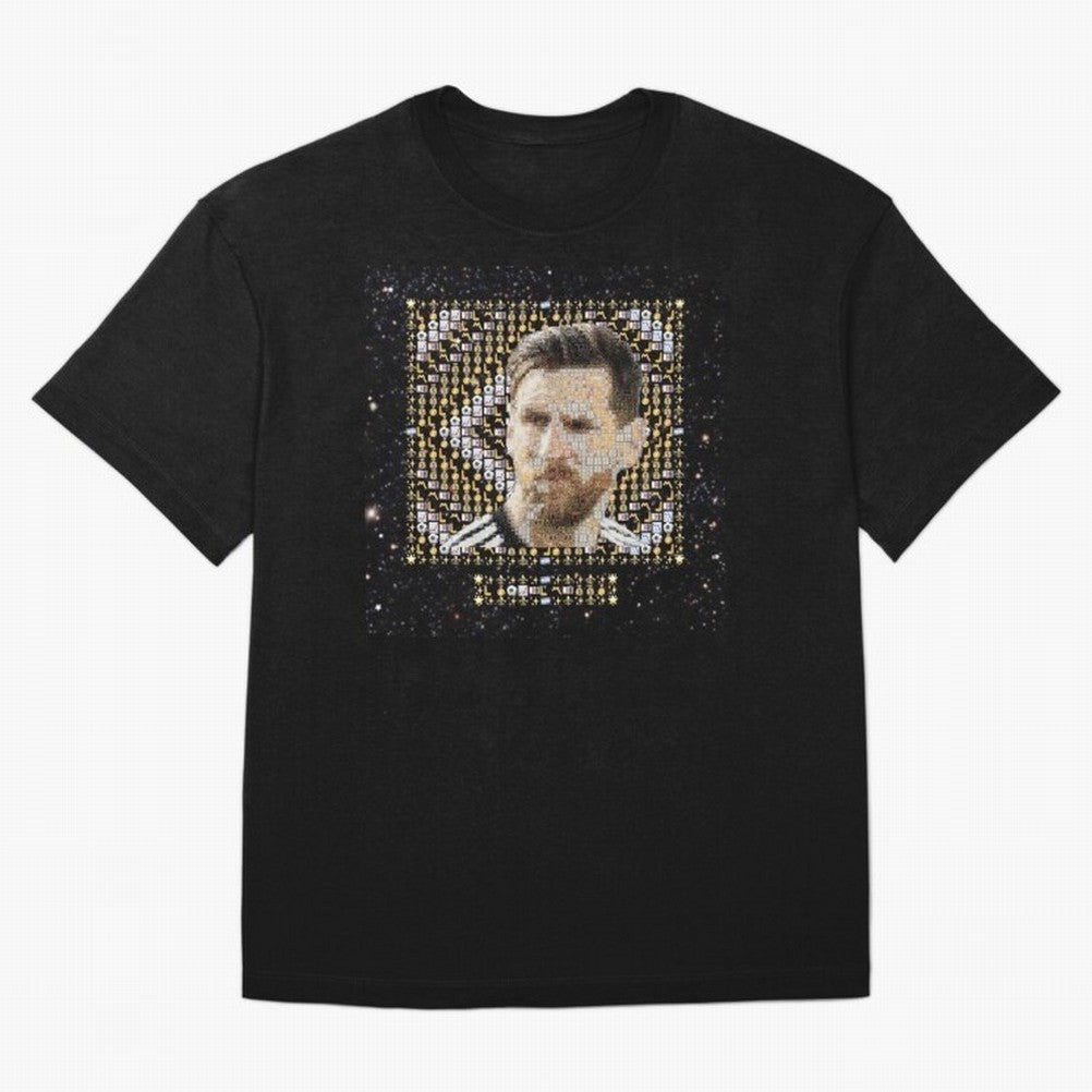 GOAT Emojified ¨C Messi-Inspired Visual Tribute | Legendary Football Grid Art | Iconic Symbolism in Emoji Form Oversized T-Shirt Bring a Vintage Feel to FIFA World Cup 2026 USA Canada Mexico Driven by Mbappe and Neymar, Argentina, France and Brazil