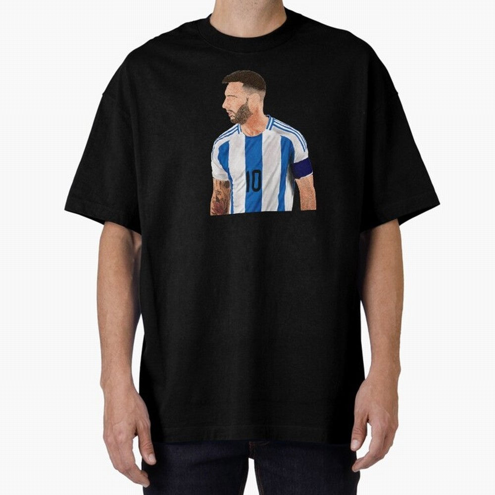 Messi em pintura digital Classic T-Shirt Remember Iconic Moments from Global Football Passion for FIFA World Cup 2026, Capturing CR7, Brazil, Portugal and Argentina, Soccer Culture, Superstar Moments, National Team Dreams and Competitive Fire;