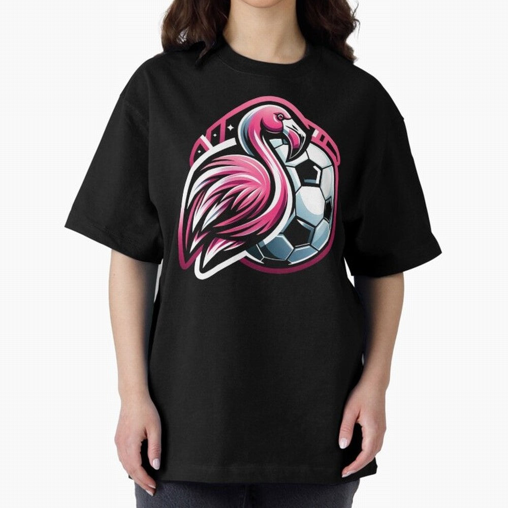 Flamingo & Soccer Fusion Classic T-Shirt Cheer for FIFA World Cup 2026 USA Canada Mexico for Fans of Mbappe and Neymar and Spain, Bringing Sports Nostalgia, International Competition, Famous Players and Unforgettable Victories; Perfect for