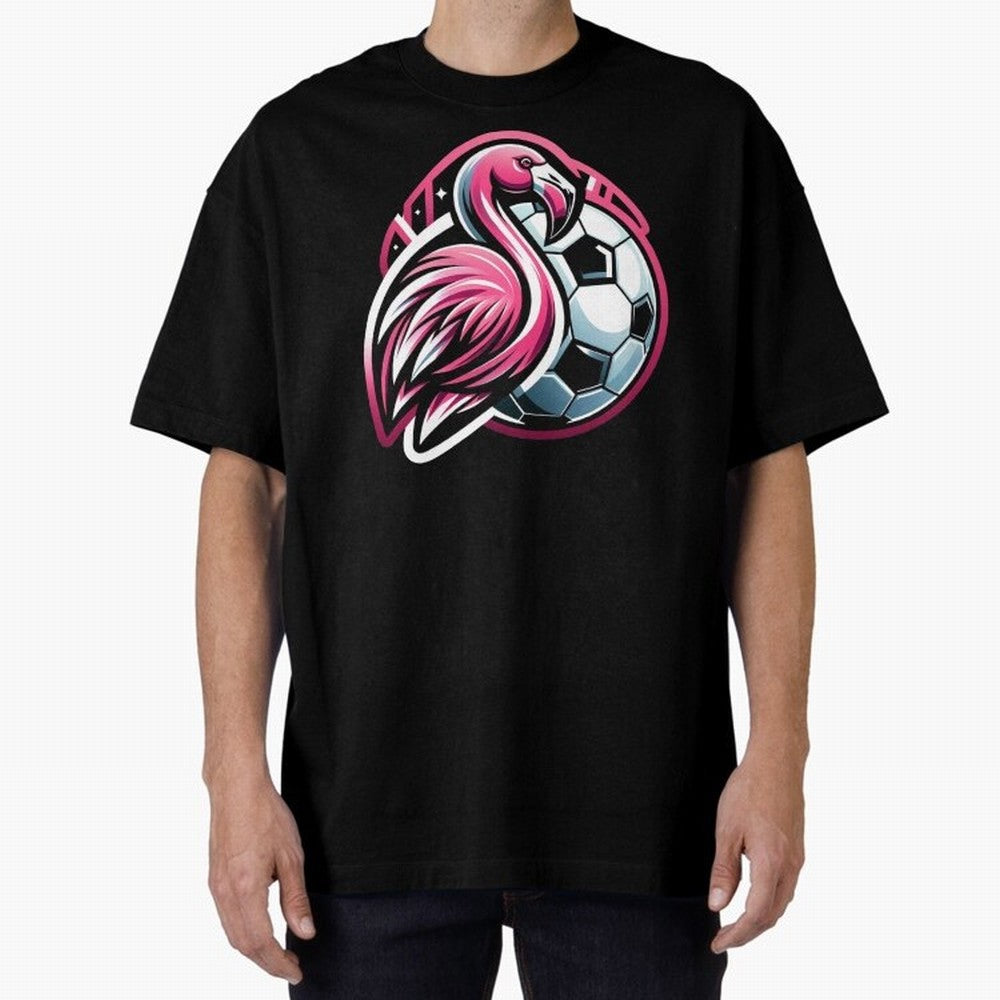 Flamingo & Soccer Fusion Classic T-Shirt Cheer for FIFA World Cup 2026 USA Canada Mexico for Fans of Mbappe and Neymar and Spain, Bringing Sports Nostalgia, International Competition, Famous Players and Unforgettable Victories; Perfect for