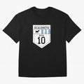 Scaloneta - Messi 10 - Goat Oversized T-Shirt Bring Home FIFA World Cup 2026 Group Stage Spirit, Centered on Brazil, Haaland and Mbappe, Football Festival Excitement, Trophy Ambitions, Country Rivalries and Star Player Buzz; Made for Die Hard