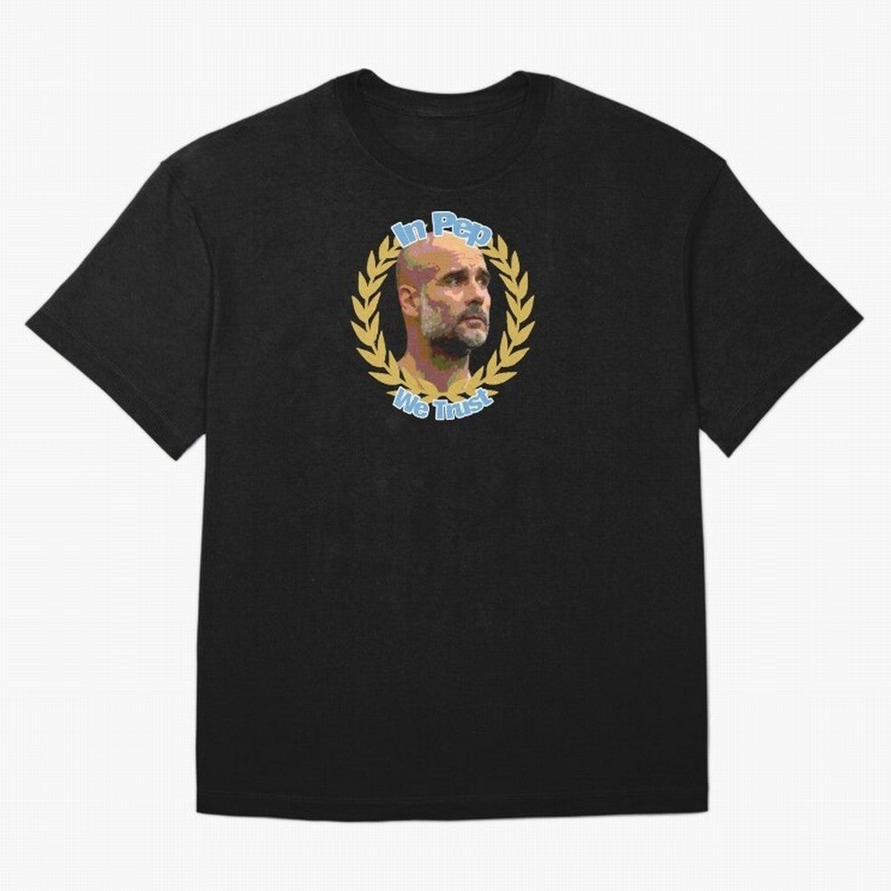 Manchester City - In Pep We Trust Classic T-Shirt Represent the Passion of Global Football Passion for FIFA World Cup 2026 Group Stage, Capturing Messi, Portugal, Spain and Germany, Stadium Memories, Football Loyalty, International Chants and