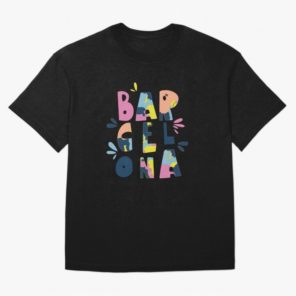 Barcelona Letters Classic T-Shirt Stand with the FIFA World Cup 2026 Journey through Messi and Cristiano Ronaldo Highlights, Germany Pride, Championship Spirit, Famous Goals, Roaring Crowds and International Football Unity; Built for Supporters