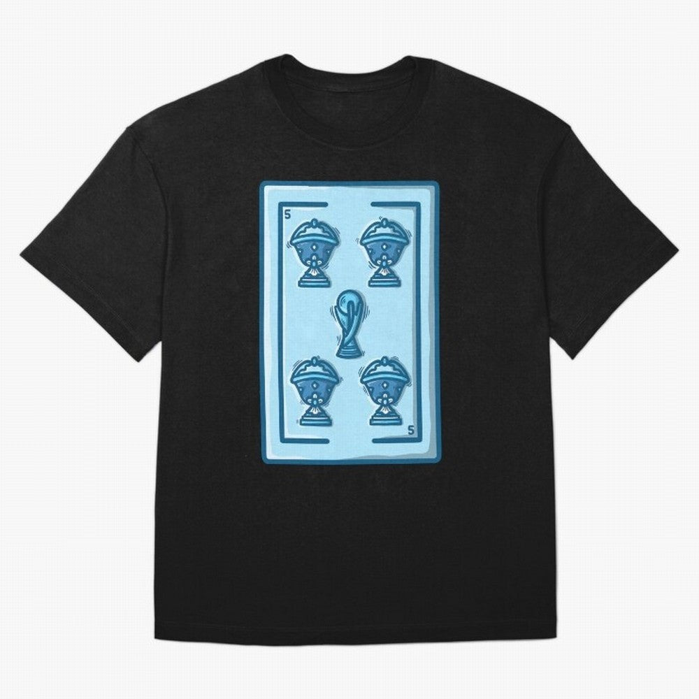 5 de copas - Argentina Classic T-Shirt Create FIFA World Cup 2026 Group Stage for Fans of Messi, Neymar and Mbappe and Argentina and Brazil, Bringing Football History, Final Match Energy, Crowd Noise and Once in a Lifetime Moments; Made for