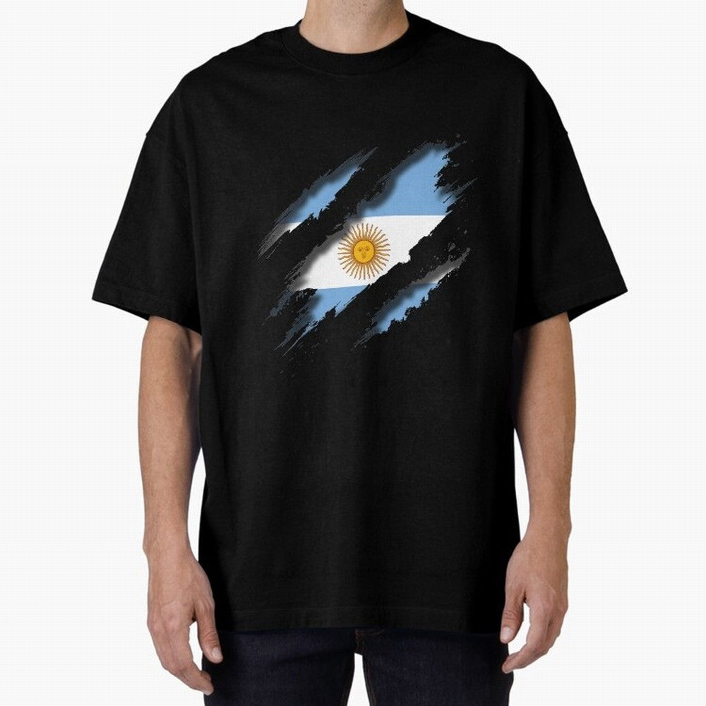 Argentina Tearing a New One Oversized T-Shirt Honor the Beautiful Game during FIFA World Cup 2026 for Fans of Cristiano Ronaldo and Argentina and Brazil, Bringing Football History, Final Match Energy, Crowd Noise and Once in a Lifetime Moments;
