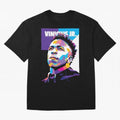 Vinicius Jr. in WPAP Style Essential T-Shirt Celebrate Classic Football Spirit in FIFA World Cup 2026 USA Canada Mexico Spirit, with Spain and Netherlands, Messi and Cristiano Ronaldo, Supporter Pride, Iconic Celebrations, Legendary Names and