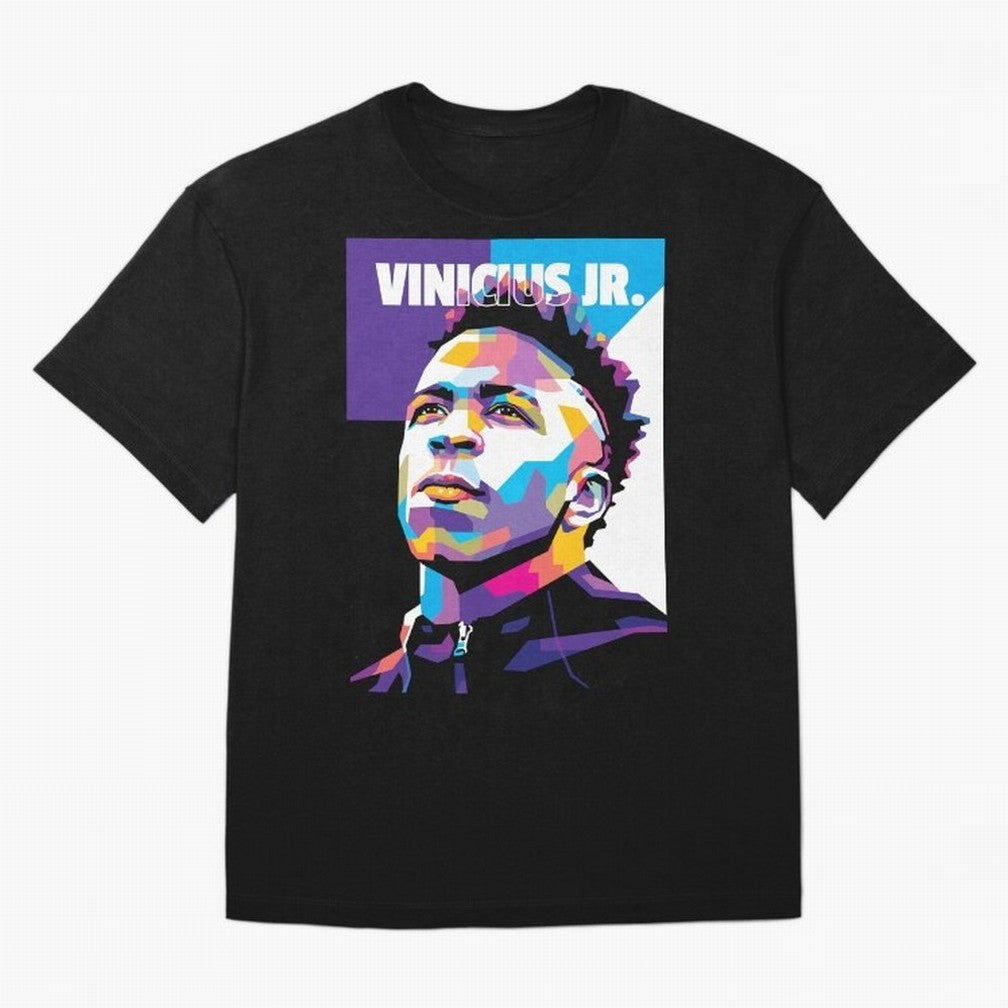 Vinicius Jr. in WPAP Style Essential T-Shirt Celebrate Classic Football Spirit in FIFA World Cup 2026 USA Canada Mexico Spirit, with Spain and Netherlands, Messi and Cristiano Ronaldo, Supporter Pride, Iconic Celebrations, Legendary Names and