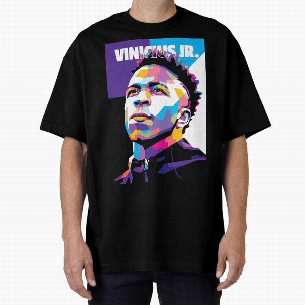 Vinicius Jr. in WPAP Style Essential T-Shirt Celebrate Classic Football Spirit in FIFA World Cup 2026 USA Canada Mexico Spirit, with Spain and Netherlands, Messi and Cristiano Ronaldo, Supporter Pride, Iconic Celebrations, Legendary Names and