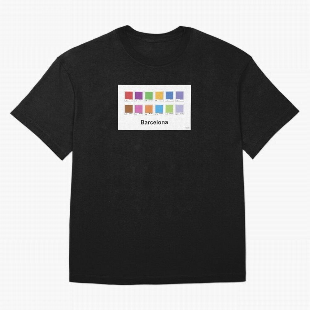 Barcelona Metro Colors Classic T-Shirt Fuel FIFA World Cup 2026 for Fans of Mbappe and Neymar and Spain and Netherlands, Bringing Championship Spirit, Famous Goals, Roaring Crowds and International Football Unity; Perfect for Fans, Collectors,
