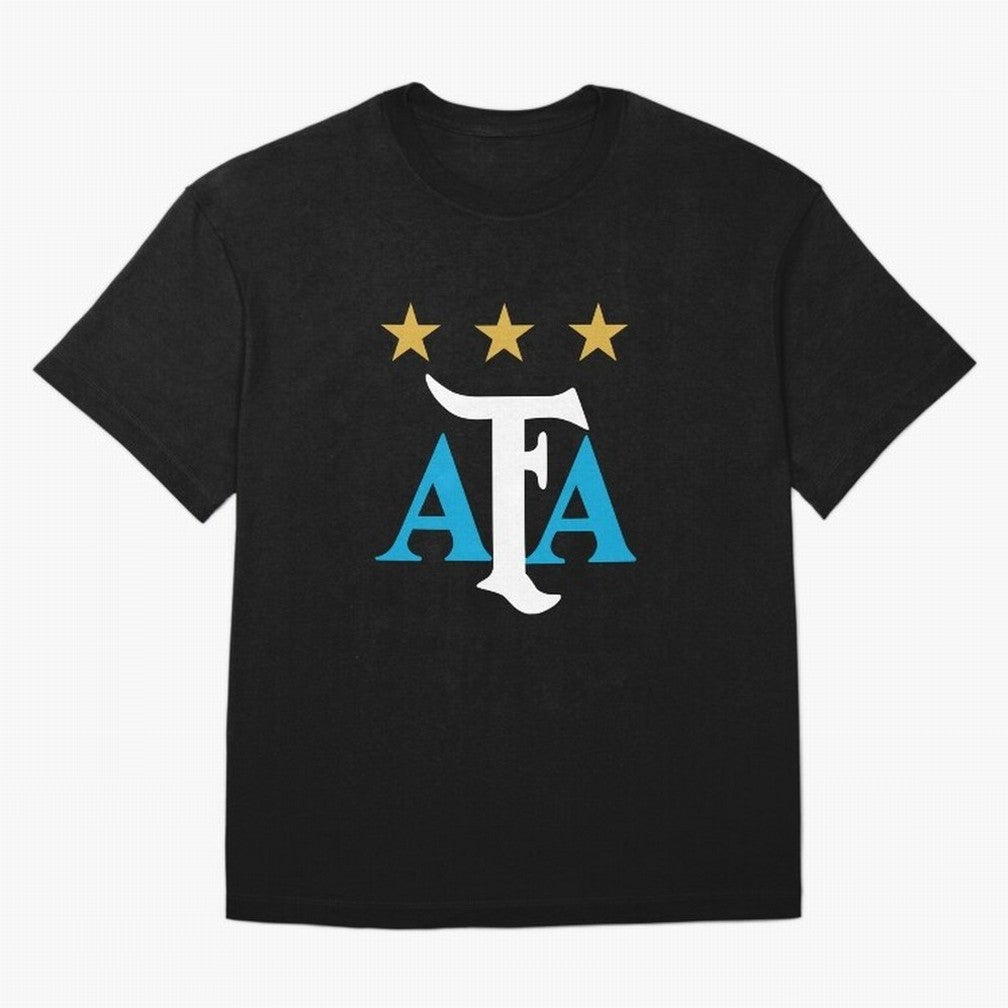 AFA logo - Argentina (light blue, white & gold) Oversized T-Shirt Join Supporters Worldwide for FIFA World Cup 2026 Group Stage Spirit, Celebrating England, France and Netherlands, CR7 and Messi, Champion Mindset, Group Stage Buzz, Knockout Tension