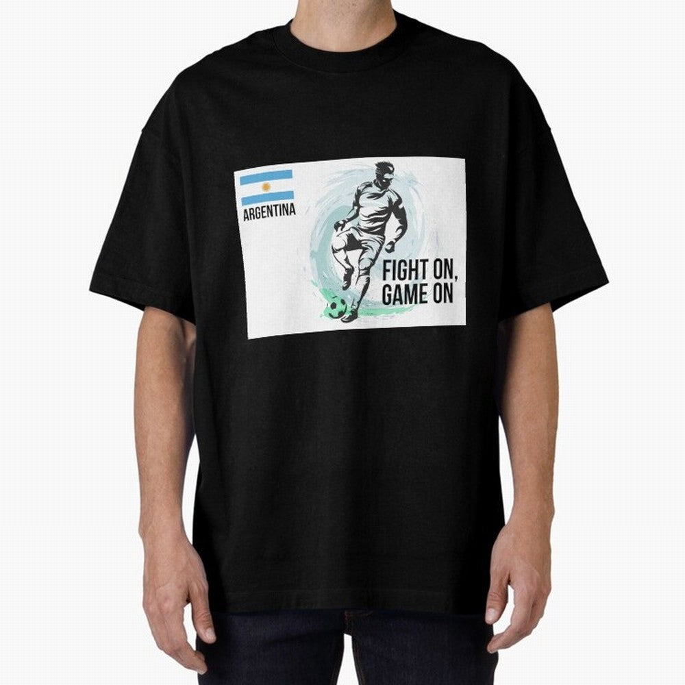 Argentinian Football Player Playing Football - Football Classic T-Shirt Cheer for FIFA World Cup 2026 Group Stage Highlighting Cristiano Ronaldo, Haaland and CR7, France Energy, Champion Mindset, Group Stage Buzz, Knockout Tension and Passionate