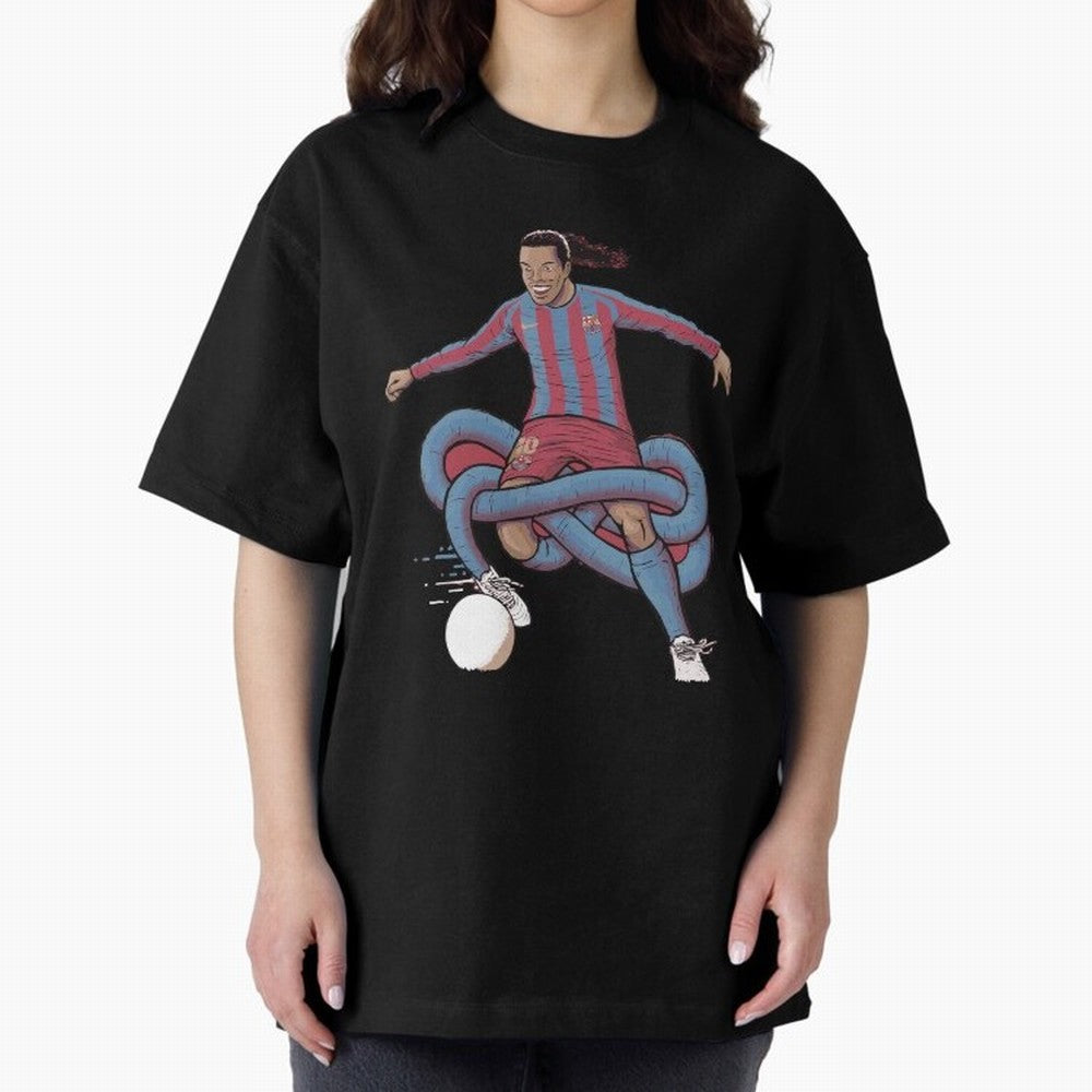 Ronaldinho Oversized T-Shirt Celebrate Fan Culture around the FIFA World Cup 2026 USA Canada Mexico Journey through CR7 Highlights, Brazil, Portugal and Argentina Pride, Supporter Pride, Iconic Celebrations, Legendary Names and Global Match Day