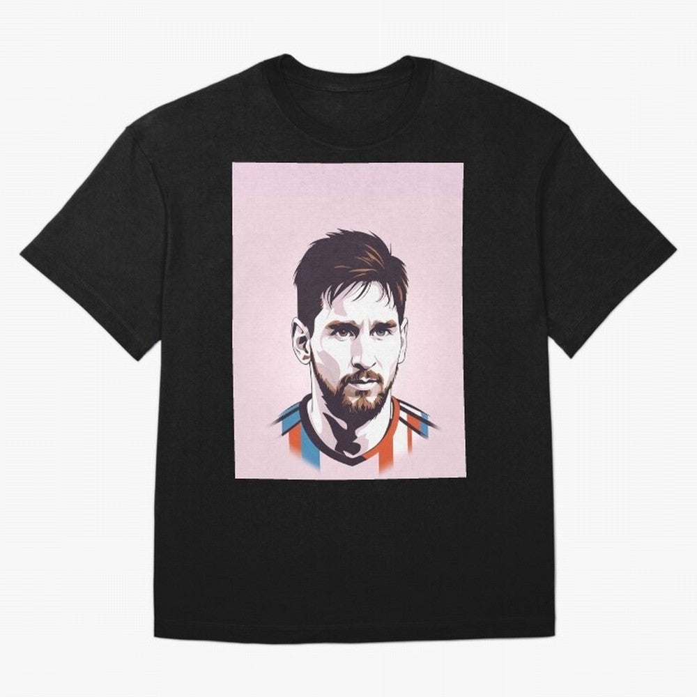 Messi Pop Art Graphic T-Shirt Show Your Stadium Side during the FIFA World Cup 2026 USA Canada Mexico Journey through Messi Highlights, Spain Pride, Championship Spirit, Famous Goals, Roaring Crowds and International Football Unity; Perfect for