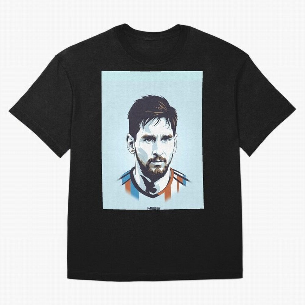 Messi Pop Art Portrait Graphic T-Shirt Upgrade Global Football Passion for FIFA World Cup 2026, Inspired by Cristiano Ronaldo, Haaland and CR7, Portugal, Game Day Rituals, Football Legends, Country Pride and the Road to the Final; Made for Die Hard