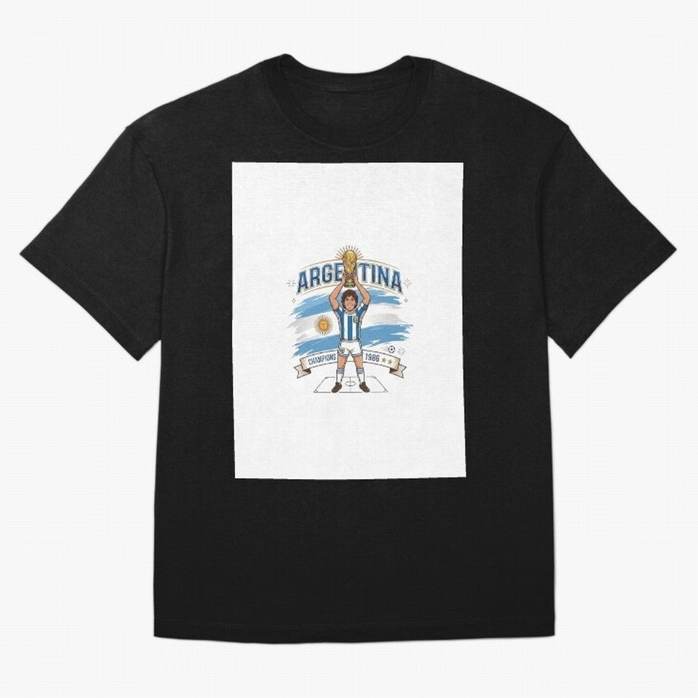 Argentina Retro Champion - Classic 10 Legend Sun of May Graphic T-Shirt Show Your Tournament Heart for FIFA World Cup 2026 for Fans of Messi and Cristiano Ronaldo and Brazil, Bringing Match Day Excitement, Supporter Culture, Golden Goals and Global