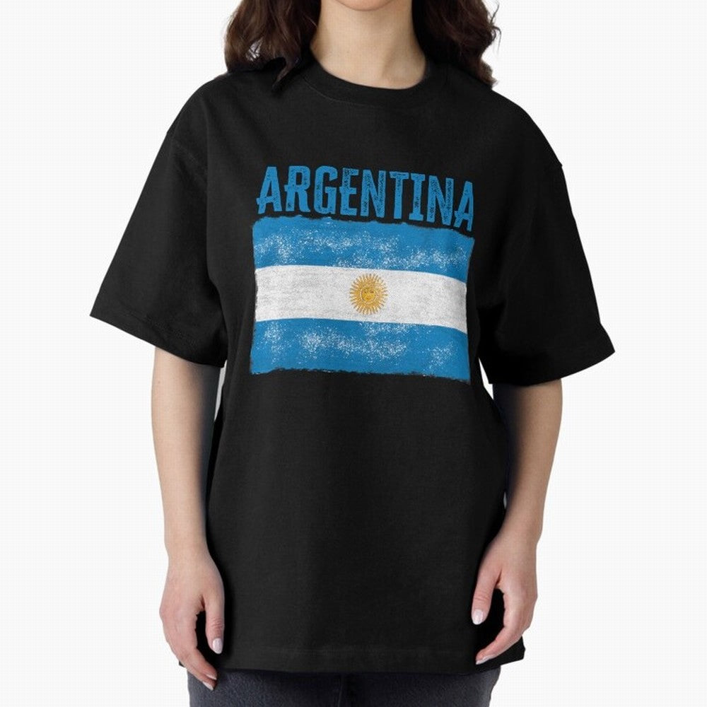 Argentina Oversized T-Shirt Celebrate Classic Football Spirit in FIFA World Cup 2026 Group Stage Spirit, Made for Argentina and Brazil, Haaland, Football Passion, Legendary Performances, Festival Vibes and Supporter Community; Perfect for Fans,