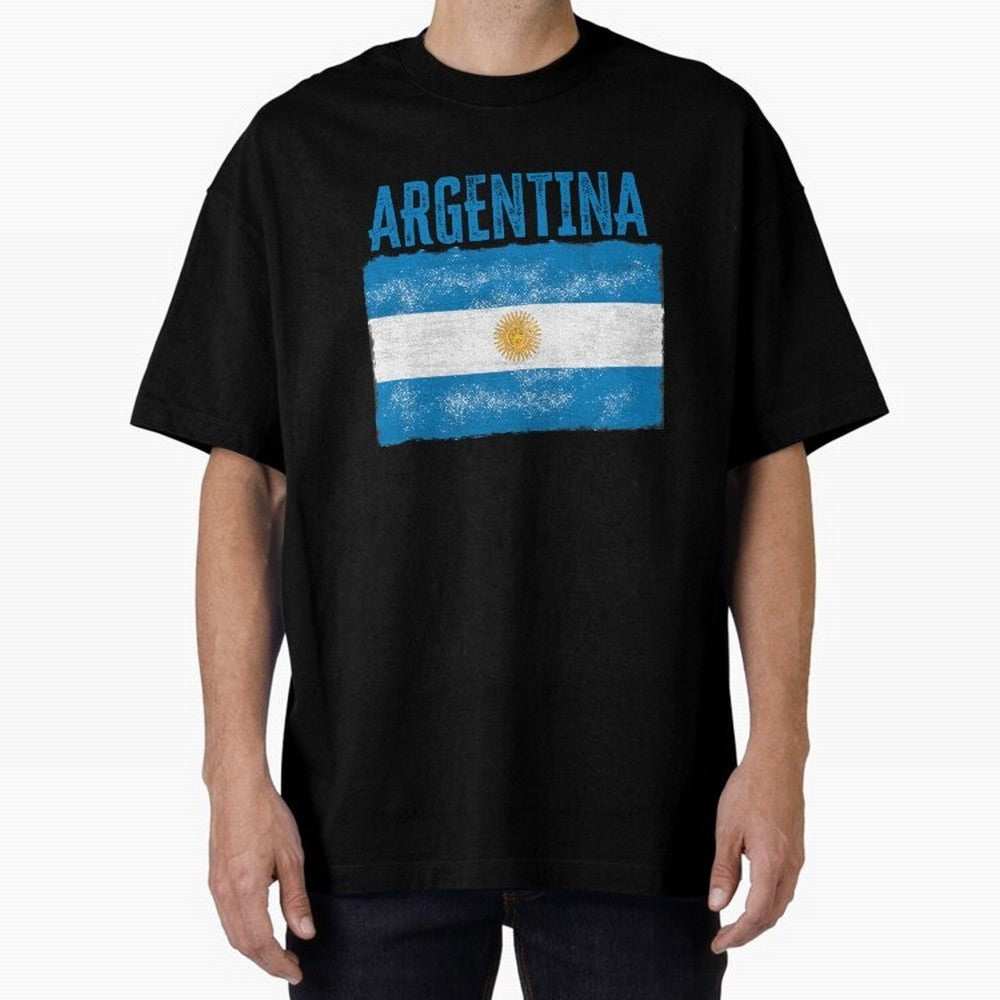 Argentina Oversized T-Shirt Celebrate Classic Football Spirit in FIFA World Cup 2026 Group Stage Spirit, Made for Argentina and Brazil, Haaland, Football Passion, Legendary Performances, Festival Vibes and Supporter Community; Perfect for Fans,