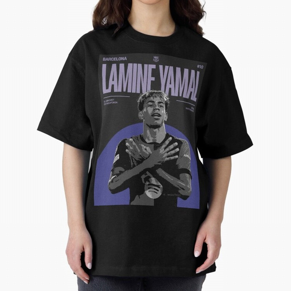 Lamine Yamal Barcelona Poster HD Premium T-Shirt Celebrate Classic Football Spirit in Global Football Passion for FIFA World Cup 2026 Group Stage, Highlighting Messi, Neymar and Mbappe, Argentina, Vintage Soccer Flavor, Modern Football Stars,
