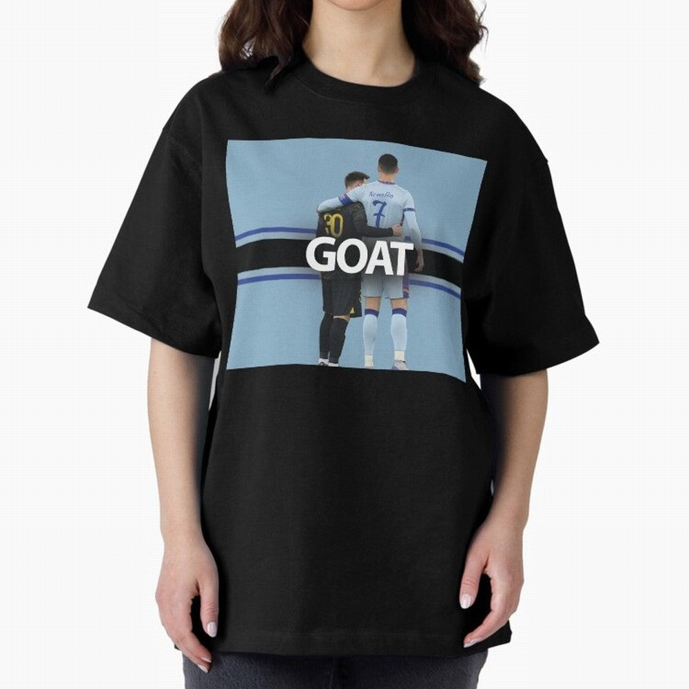 The Two Goats Messi & Ronaldo Premium T-Shirt Show Fan Pride Across Global Football Passion for FIFA World Cup 2026 Group Stage, Connected to Messi, CR7 and Mbappe, France and Portugal, Soccer Culture, Superstar Moments, National Team Dreams and