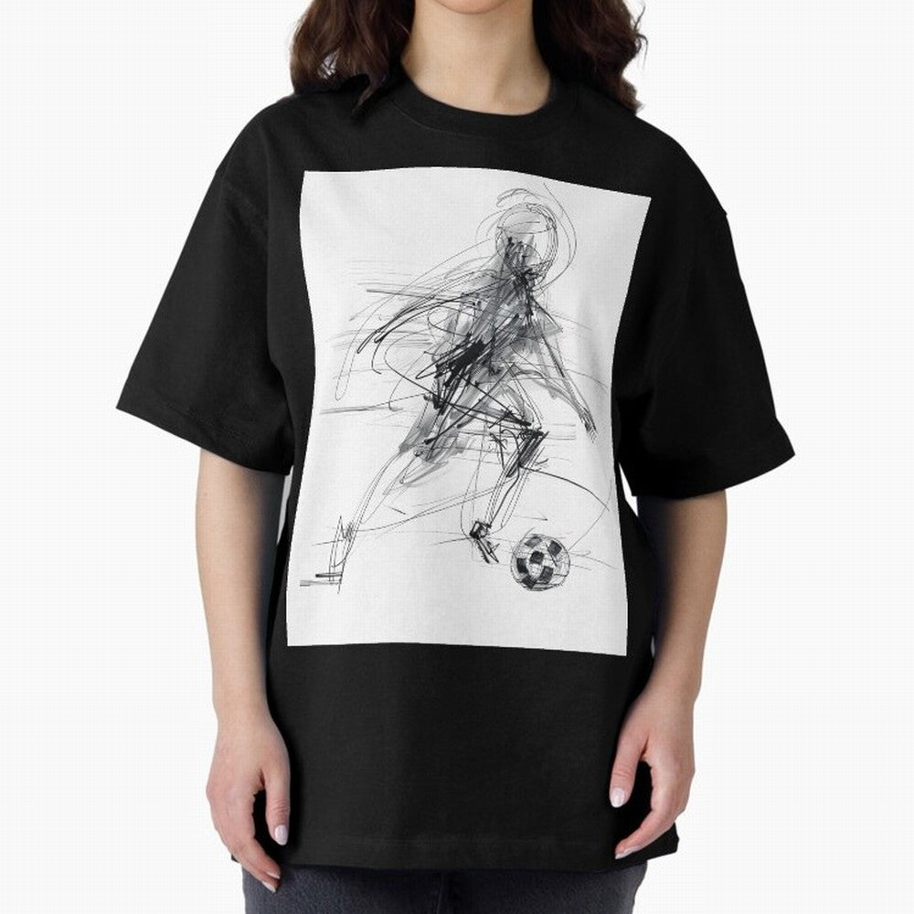 Abstract Soccer Player Sketch ¡ª Minimal Line Art Design Premium T-Shirt Get Ready for FIFA World Cup 2026 USA Canada Mexico Spirit, Built around Brazil, Messi, CR7 and Mbappe, Game Day Rituals, Football Legends, Country Pride and the Road to the