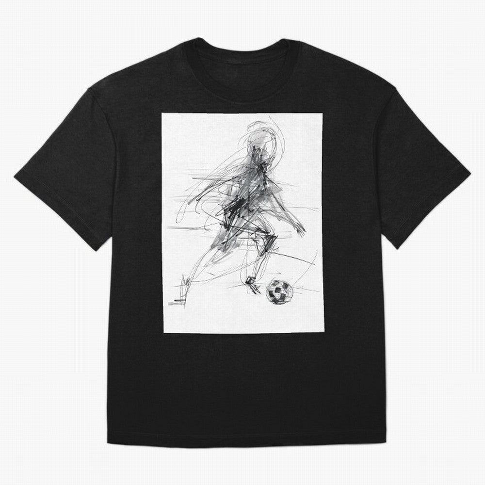 Abstract Soccer Player Sketch ¡ª Minimal Line Art Design Premium T-Shirt Get Ready for FIFA World Cup 2026 USA Canada Mexico Spirit, Built around Brazil, Messi, CR7 and Mbappe, Game Day Rituals, Football Legends, Country Pride and the Road to the