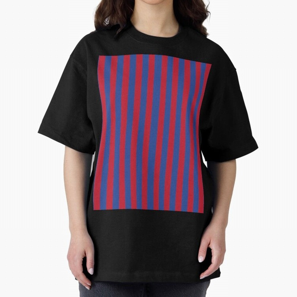 Red and blue stripes sports pattern Graphic T-Shirt Celebrate Every Goal in FIFA World Cup 2026 Group Stage for Fans of CR7 and Messi and Argentina and Brazil, Bringing Goal Celebration Energy, Supporter Heritage, Football Icons and Worldwide