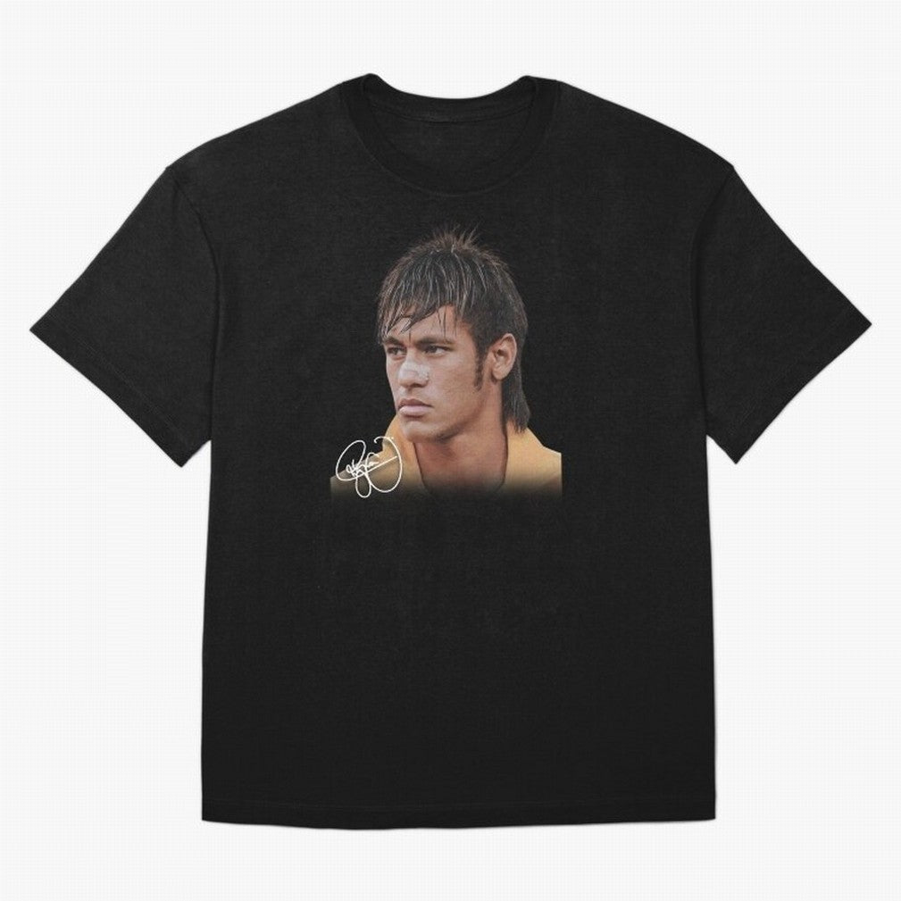 Neymar Jr T-Shirt Big Face Young Neymar Classic T-Shirt Celebrate Soccer Greatness during Global Football Passion for FIFA World Cup 2026, Highlighting Cristiano Ronaldo, Brazil, Fan Favorite Moments, National Team Passion, Big Match Drama and