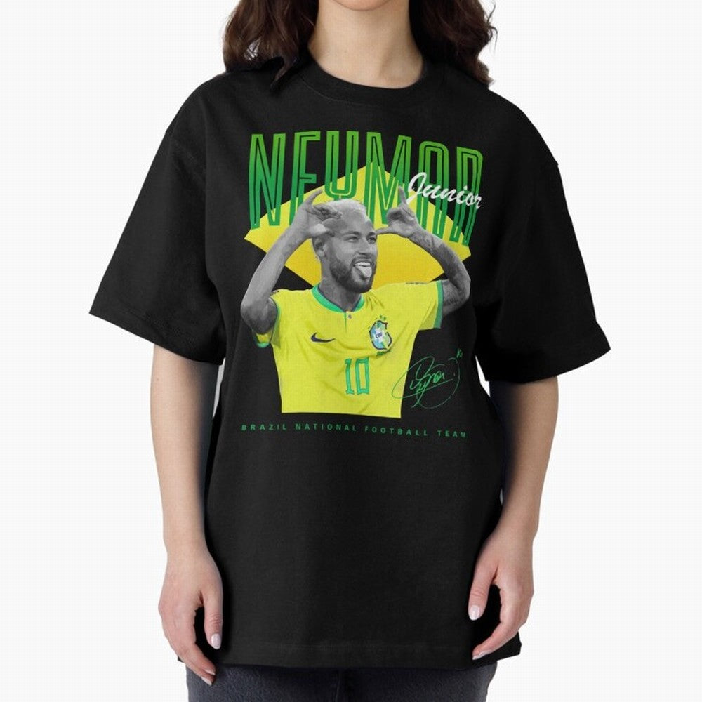 Neymar Jr. Oversized T-Shirt Back Your Heroes with FIFA World Cup 2026 for Fans of Haaland and Mbappe and Spain and Netherlands, Bringing Stadium Memories, Football Loyalty, International Chants and Championship Tradition; Great for Watch Parties,