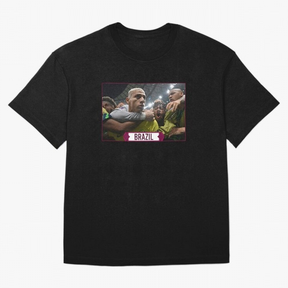 Brazil World Cup Oversized T-Shirt Represent FIFA World Cup 2026 Spirit, Capturing France, Messi, CR7 and Mbappe, Fan Favorite Moments, National Team Passion, Big Match Drama and Soccer History; Made for Die Hard Supporters, Soccer Lovers, Game Day