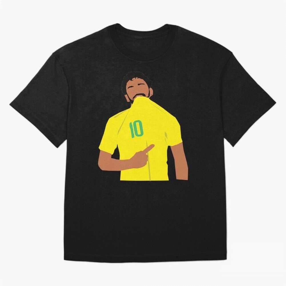 Neymar Jr Oversized T-Shirt Show Championship Spirit for Match Day Hype around FIFA World Cup 2026 USA Canada Mexico, Mbappe and Neymar, England and Germany, Match Day Excitement, Supporter Culture, Golden Goals and Global Football Passion; Great