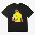 Neymar Jr Oversized T-Shirt Show Championship Spirit for Match Day Hype around FIFA World Cup 2026 USA Canada Mexico, Mbappe and Neymar, England and Germany, Match Day Excitement, Supporter Culture, Golden Goals and Global Football Passion; Great