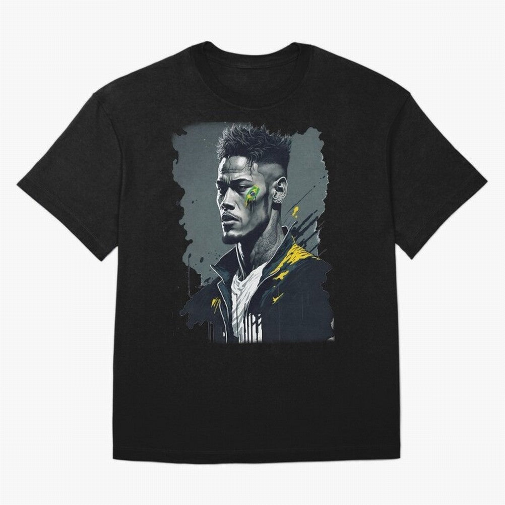 Neymar Jr. splash art Oversized T-Shirt Represent Fans Who Live for FIFA World Cup 2026 USA Canada Mexico for Fans of Neymar, Haaland and Cristiano Ronaldo and Germany, Bringing Global Supporter Spirit, Legendary Goals, National Colors and