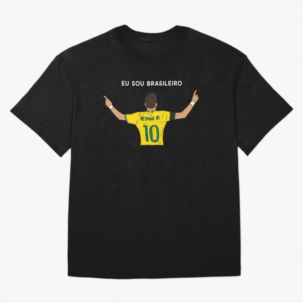 Neymar Jr Brazil Oversized T-Shirt Stand Out with Spirit from Match Day Hype around FIFA World Cup 2026 USA Canada Mexico, Cristiano Ronaldo, Brazil, Portugal and Argentina, Champion Mindset, Group Stage Buzz, Knockout Tension and Passionate Fan
