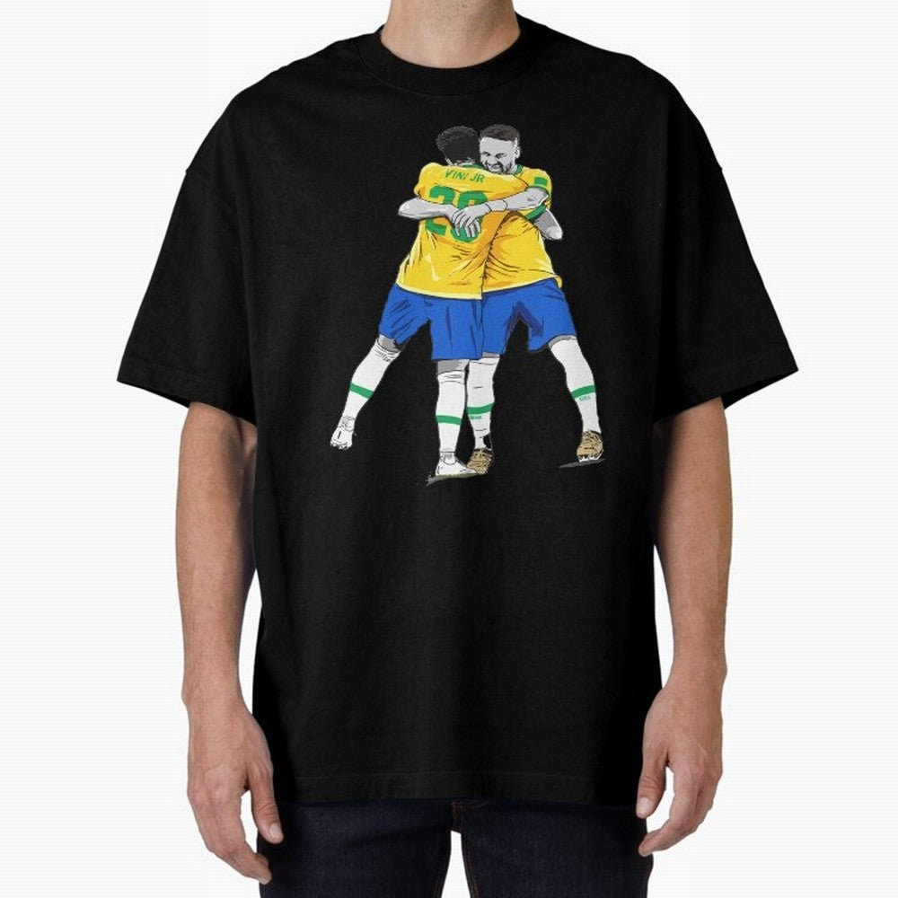 BRAZIL Neymar Jr and Vini Jr World Cup Celebration Classic T-Shirt Bring Retro Soccer Energy to Global Football Passion for FIFA World Cup 2026 Group Stage, Driven by Messi and Cristiano Ronaldo, Argentina, France and Brazil, Goal Celebration