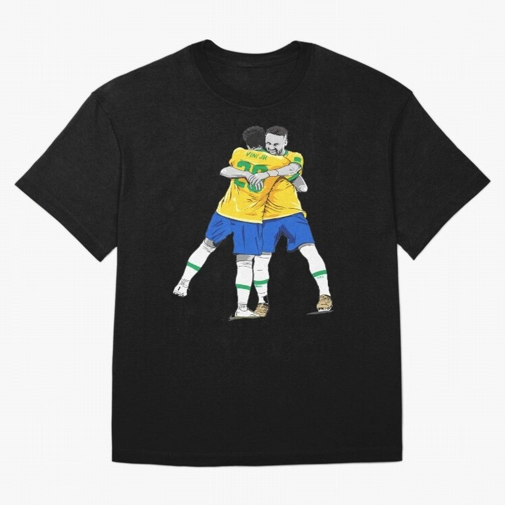 BRAZIL Neymar Jr and Vini Jr World Cup Celebration Classic T-Shirt Bring Retro Soccer Energy to Global Football Passion for FIFA World Cup 2026 Group Stage, Driven by Messi and Cristiano Ronaldo, Argentina, France and Brazil, Goal Celebration