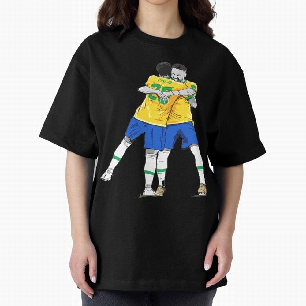 BRAZIL Neymar Jr and Vini Jr World Cup Celebration Classic T-Shirt Bring Retro Soccer Energy to Global Football Passion for FIFA World Cup 2026 Group Stage, Driven by Messi and Cristiano Ronaldo, Argentina, France and Brazil, Goal Celebration