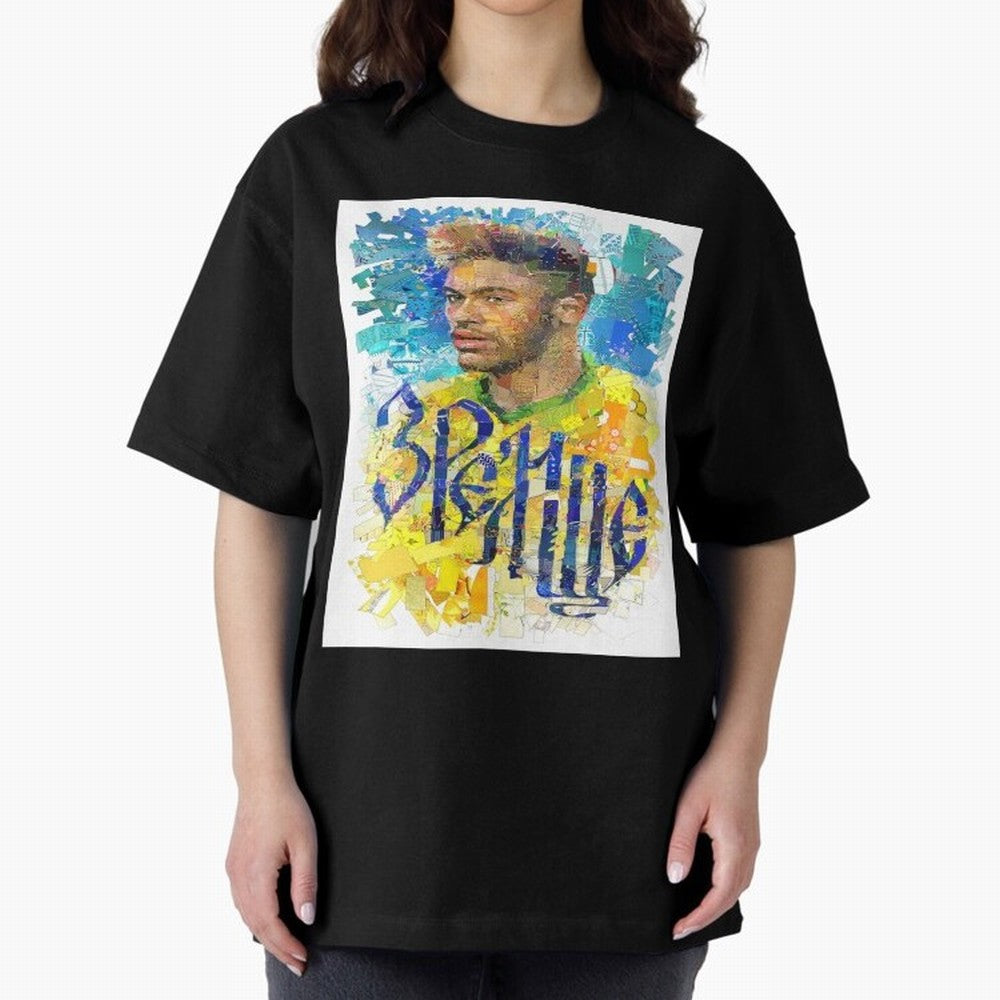 Neymar Illustration Art Framed Art Print Classic T-Shirt Relive the FIFA World Cup 2026 USA Canada Mexico Journey through Cristiano Ronaldo, Haaland and CR7 Highlights, England and Germany Pride, Vintage Soccer Flavor, Modern Football Stars,