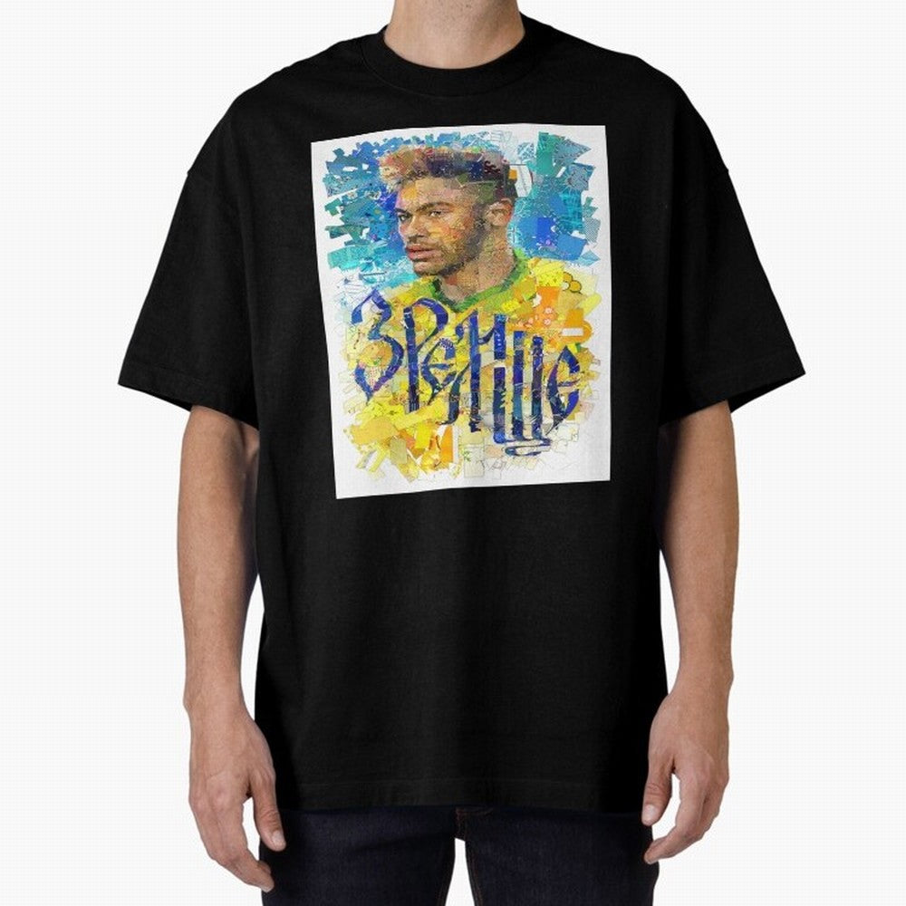 Neymar Illustration Art Framed Art Print Classic T-Shirt Relive the FIFA World Cup 2026 USA Canada Mexico Journey through Cristiano Ronaldo, Haaland and CR7 Highlights, England and Germany Pride, Vintage Soccer Flavor, Modern Football Stars,