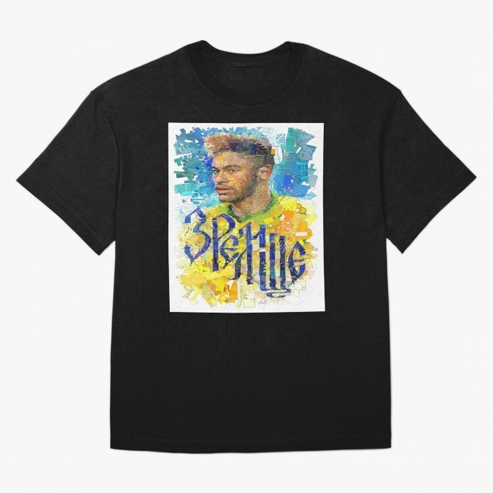 Neymar Illustration Art Framed Art Print Classic T-Shirt Relive the FIFA World Cup 2026 USA Canada Mexico Journey through Cristiano Ronaldo, Haaland and CR7 Highlights, England and Germany Pride, Vintage Soccer Flavor, Modern Football Stars,