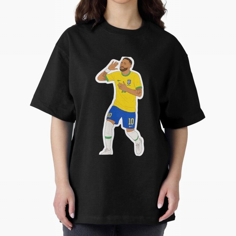 Neymar Jr Oversized T-Shirt Support Your Favorite Stars during Match Day Hype around FIFA World Cup 2026, Messi, England, France and Netherlands, Vintage Soccer Flavor, Modern Football Stars, National Flags and Final Night Emotion; Built for