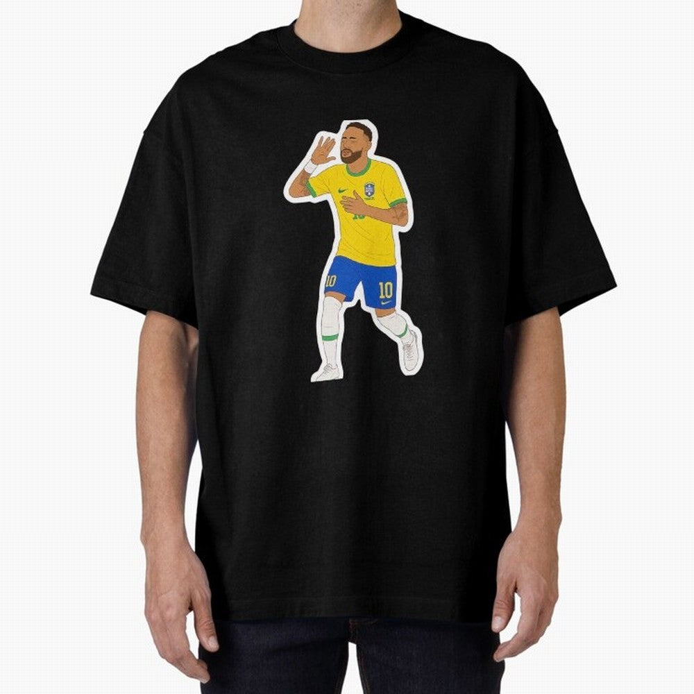 Neymar Jr Oversized T-Shirt Support Your Favorite Stars during Match Day Hype around FIFA World Cup 2026, Messi, England, France and Netherlands, Vintage Soccer Flavor, Modern Football Stars, National Flags and Final Night Emotion; Built for