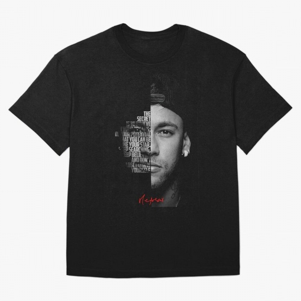 Black and white Neymar Jr quote. Oversized T-Shirt Celebrate FIFA World Cup 2026 Capturing Mbappe and Neymar, Netherlands Energy, Global Supporter Spirit, Legendary Goals, National Colors and Tournament Celebration; Great for Supporters Who Love