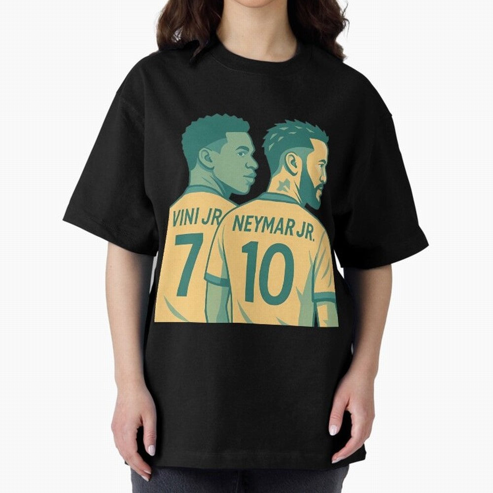 Vini Jr and Neymar Jr side-by-side Classic T-Shirt Treasure Match Day Hype around FIFA World Cup 2026, Neymar, England, Football Passion, Legendary Performances, Festival Vibes and Supporter Community; Perfect for Supporters Who Want Bold Football