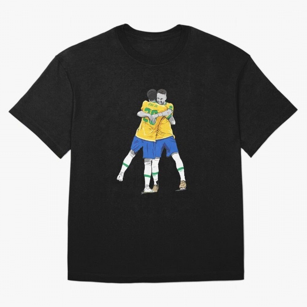BRAZIL Neymar Jr and Vini Jr World Cup Celebration Oversized T-Shirt Celebrate the Magic of FIFA World Cup 2026 Spirit, with England, France and Netherlands, Cristiano Ronaldo, Haaland and CR7, Stadium Memories, Football Loyalty, International
